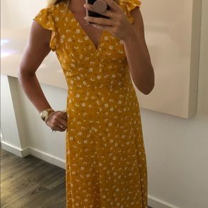 Lulus mustard yellow fresh picked maxi